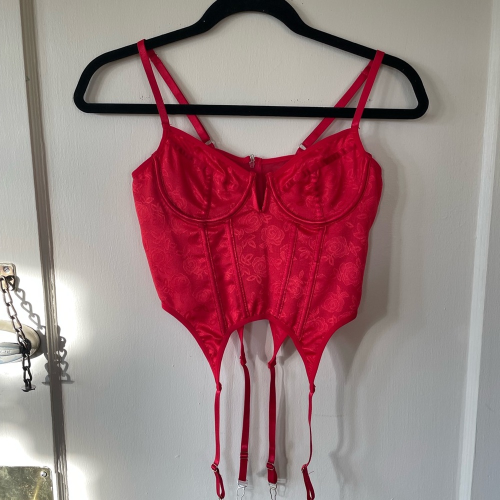 Finesse Red Lace Bustier